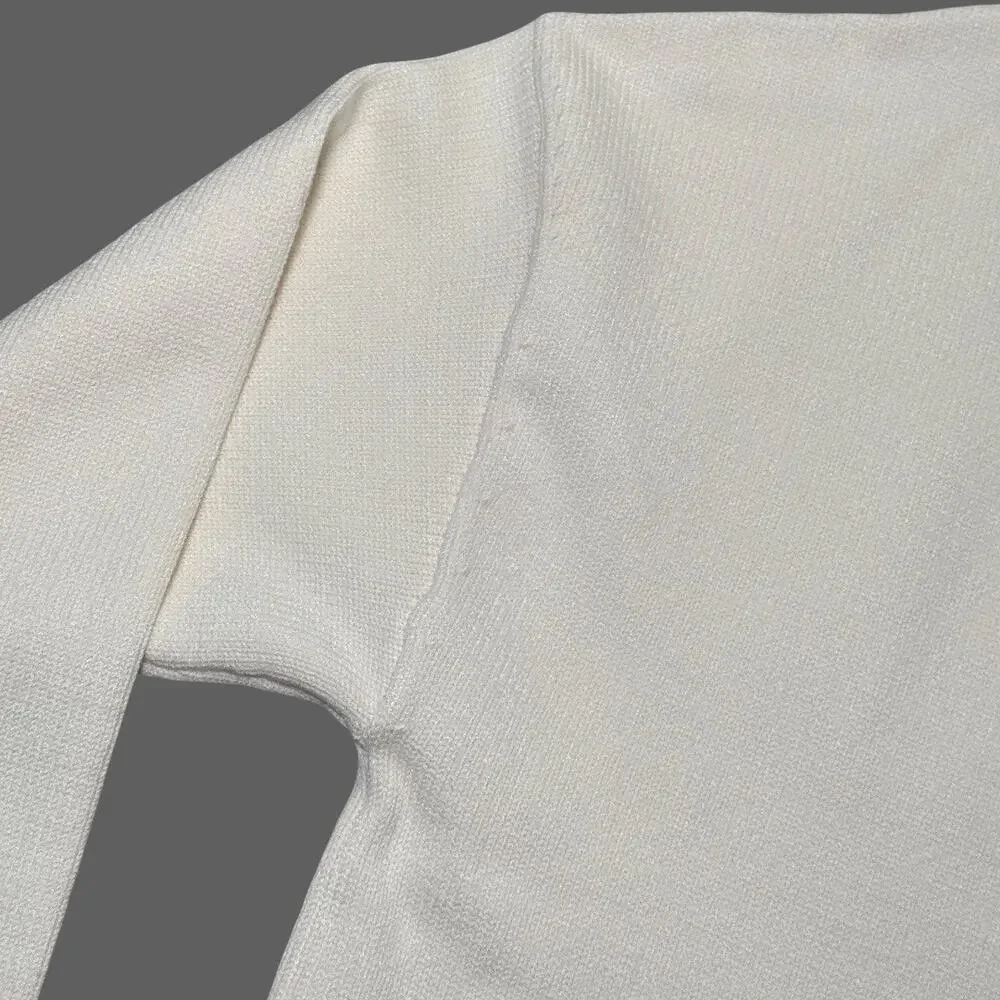 Fila Casa Baseline Cardigan White Size Medium NWT Unisex